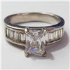 Image 1 : JP892-66 SILVER CZ RING