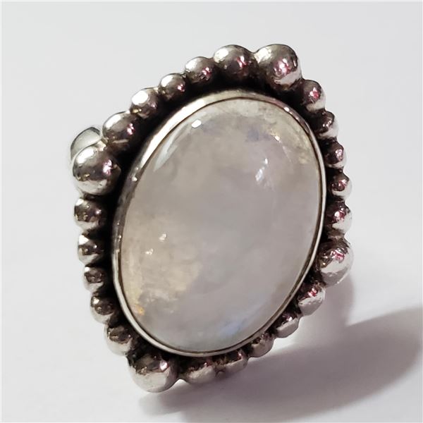 JP892-91 SILVER MOONSTONE RING