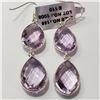 Image 1 : JP892-74 SILVER AMETHYST EARRINGS