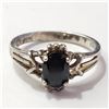 Image 1 : JP892-67 SILVER BLACK ONYX RING