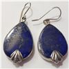 Image 1 : JP892-76 SILVER LAPIS LAZULI EARRINGS