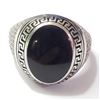 Image 1 : JP892-89 SILVER BLACK ONYX CZ RING