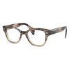 Image 3 : MSRP $239 NEW RAY BAN SQUARE BROWN STRIPED EYEGLASSES