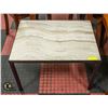 Image 1 : MARBLE SIDE TABLE- 27" X 20" X 18"