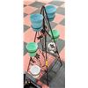 Image 1 : FOLD UP METAL PLANT STAND,6 NEW POTS,