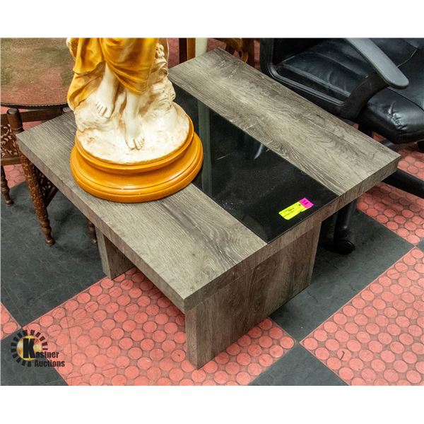 GRAY SIDE TABLE 23.5" X 23.5" X 13"