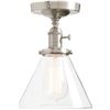 Image 1 : NEW PERMO VINTAGE INDUSTRIAL SEMI FLUSH MOUNT