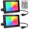 2 NEW MEIKEE 100W RGB LED FLOOD LIGHTS