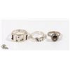 Image 1 : LOT OF THREE STAMPED .925 RINGS (26.08G)