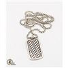 Image 1 : STAMPED .925 CHAIN AND DOG TAG- CHAIN IS 24" (34G)