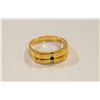 Image 1 : 10K YELLOW GOLD MENS RING WITH DIAMOND ACCENTS