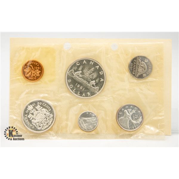1961 SIX COIN SILVER PROOF UNCIRCULATED SET