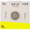 Image 2 : 1938 NFLD KING GEORGE SILVER FIVE CENT