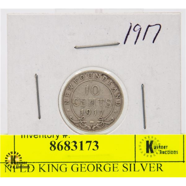 1917 NFLD KING GEORGE SILVER TEN CENT