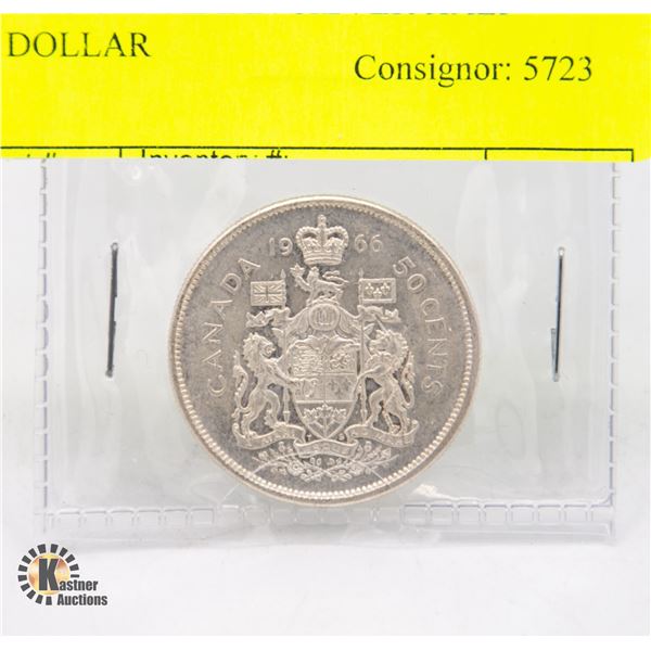 1966 CANADIAN SILVER HALF DOLLAR