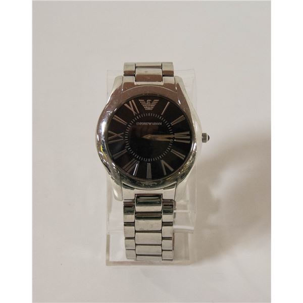 EMPORIO ARMANI SOLID STAINLESS STEEL 50M WATER