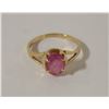10K YELLOW GOLD PINK TOURMALINE RING SIZE 6.25