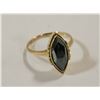 Image 1 : 10K YELLOW GOLD BLACK STONE RING SIZE 6.5