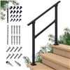 Image 1 : NEW SET OF BLACK OUTDOOR STAIR RAILS, 2 - 3 STEPS