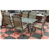 Image 1 : PATIO TABLE WITH CHAIRS 65" X 40" X 28"