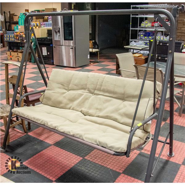 METAL PATIO SWING 69" X 47" X 52"