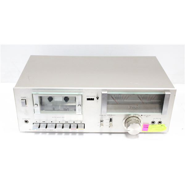 SONY TC-U2 STEREO CASSETTE DECK. TESTED