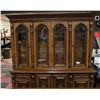 Image 1 : SOLID WOOD CARVED BUFFET AND HUTCH LOCKING W. KEY
