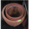 Image 1 : TERRACOTTA PLANT POTS- LOT OF 3