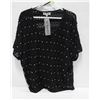 Image 1 : PAPILLON BLACK DESIGNER TOP LADIES MEDIUM W/TAGS