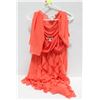 Image 1 : JOSEPH RIBKOFF 2 PC SUMMER DRESS CORAL
