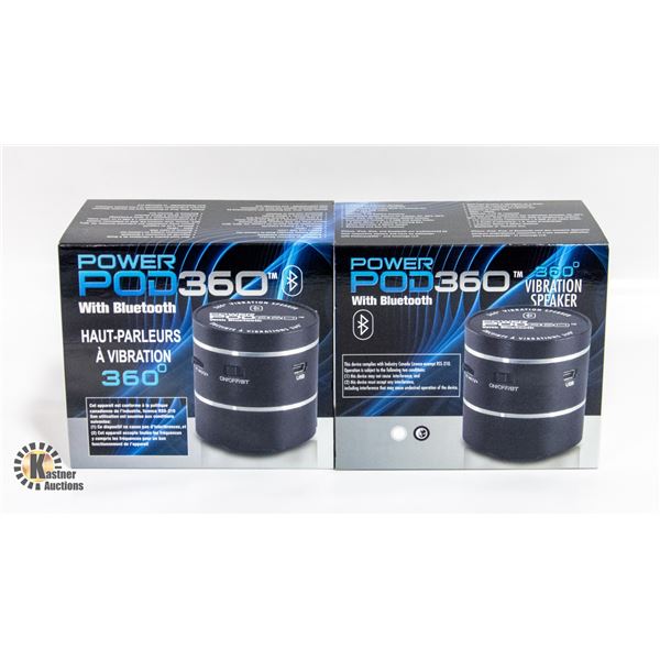 NEW (2) POWER POD 360 BLUETOOTH