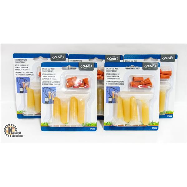 SEALED (5) ORBIT GREASE CAP KITS