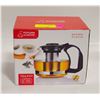 Image 1 : NEW SEALED GLASS TEAPOT WITH STRAINER