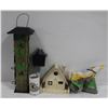 Image 1 : BIRD LOT BIRD FEEDER, BIRD HOUSE + BIRD SEED