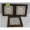 Image 1 : FRAMED DUTCH CERAMIC WALL ART 8 INCH