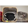 Image 1 : 3 CLOTH LAUNDRY BASKETS (ONE FAUX FUR)