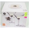 Image 1 : NEW IN BOX SET OF 4 LIBBEY 10 OZ MARTINI GLASSES