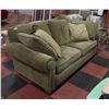 Image 1 : NAIL HEAD FABRIC 2 SEATER SOFA WITH ACCENT CUSHION