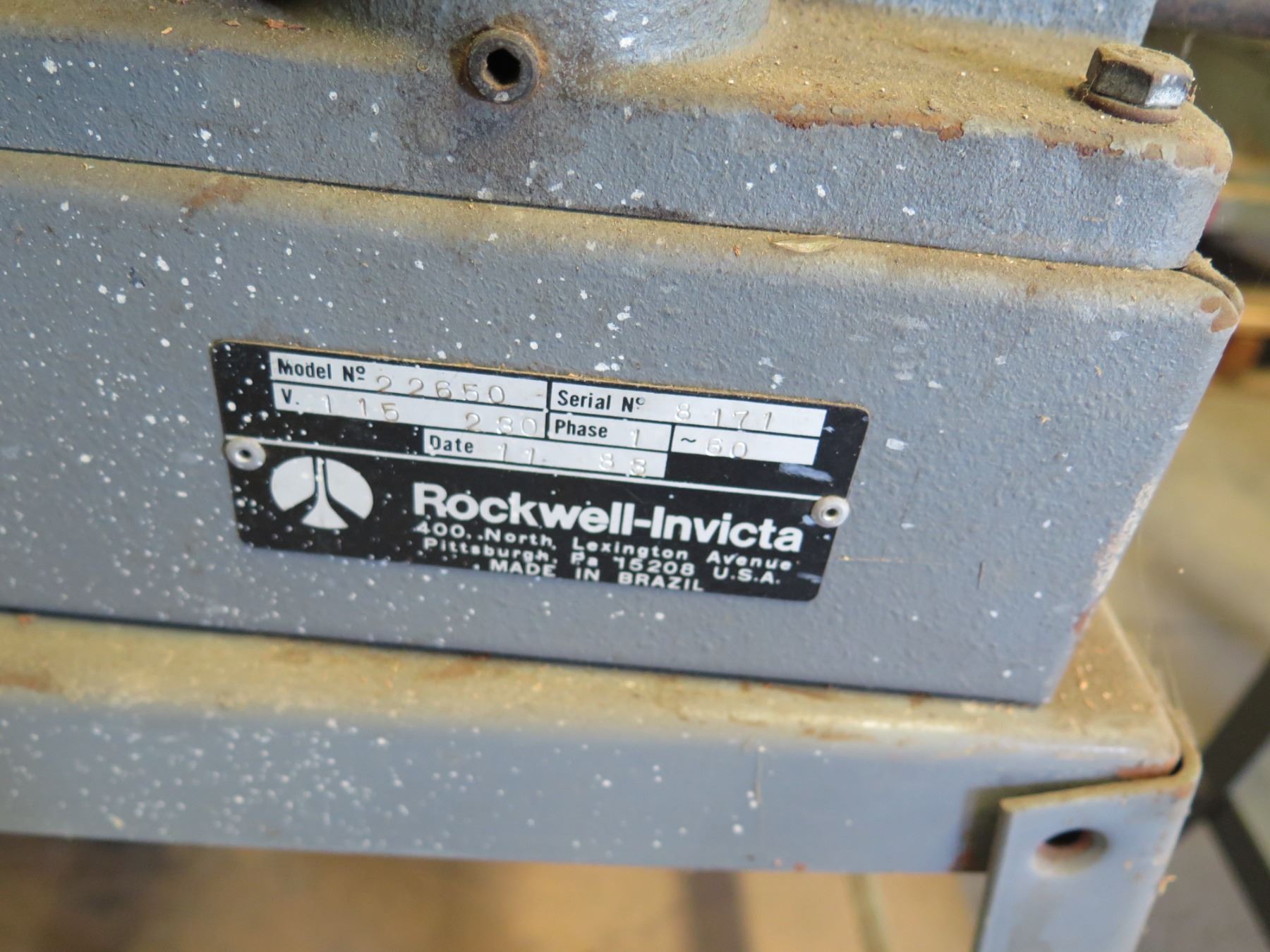 (R) Rockwell-Invicta 22650 Planer on Stand