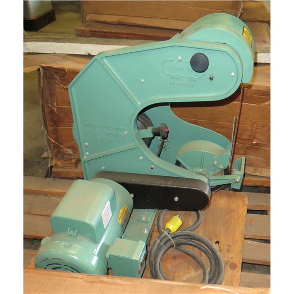 (S9) Burr King Mfg. 760 Belt Grinder w/ Pedestal Stand