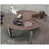 Image 1 : (S12) Round Metal Table 54"dia, 30"H, w/ Misc Clamps 