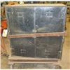 (S9) Metal 2-Section Cabinet w/ Double Doors 36