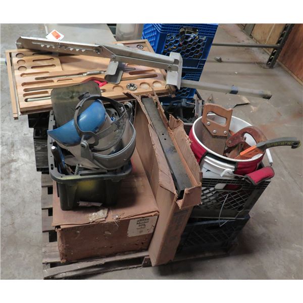 (S13) Contents of Pallet:  Multiple Hand Tools, Hoses, Hardware, etc