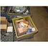 Image 8 : (S13) Contents of Pallet:  Multiple Metal Rods, Mitre Box, Hardware, etc