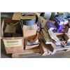 Image 1 : (S7) Contents of Pallet:  Saw Blades, Abrasives, Hardware, Metal Box, etc