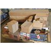 Image 1 : (S8) Contents of Pallet:  Abrasives, Saw Guides, Hardware, etc