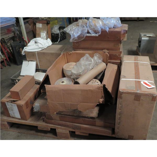 (S2) Contents of Pallet:  Reels, Abrasives, Feeders, Hardware, etc