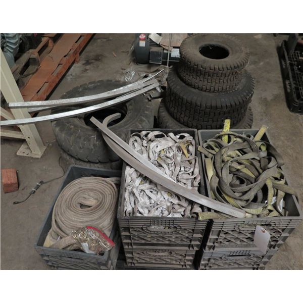 (S3) Contents of Pallet:  Hose, Straps, Fittings 