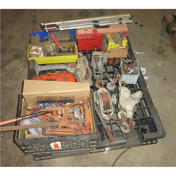 (S3) Contents of Pallet:  Hand Tools, Hooks 