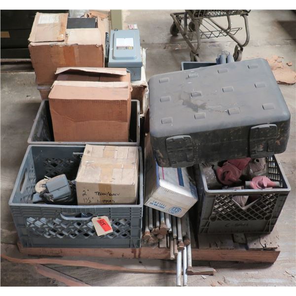 (S6) Contents of Pallet:  Pump Parts, Metal Rods, Hardware, etc